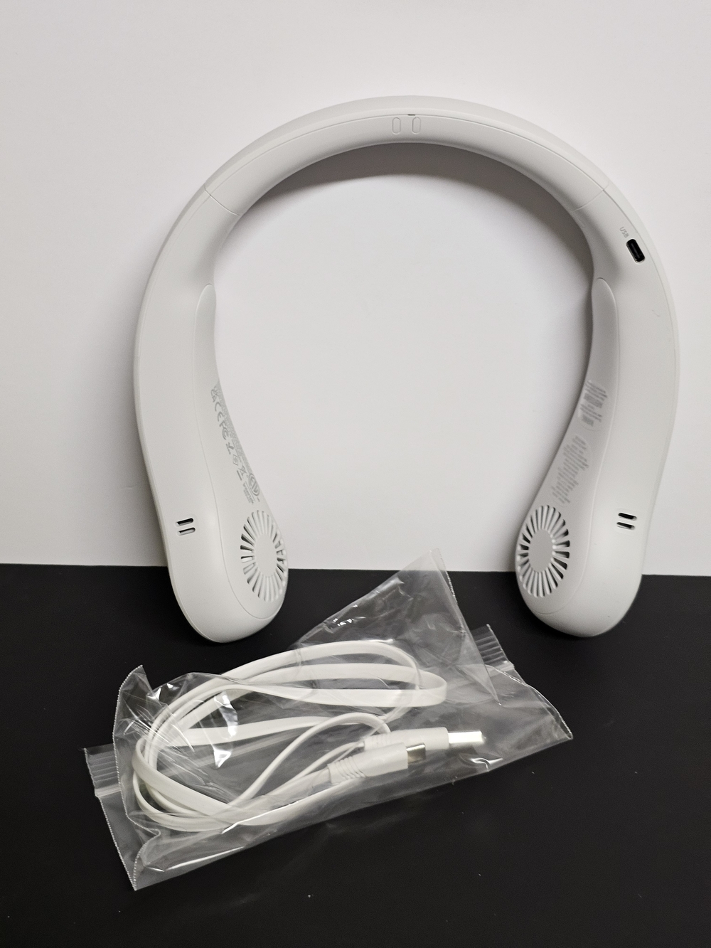 JisuLife Portable Neck Fan Life3S White Bladeless Wearable Fan FA14-S